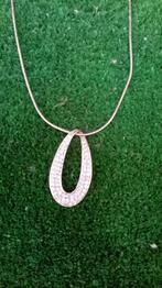 VICTORIA halsketting met hanger, sterling zilver, zirkonium, Met hanger, Nieuw, Ophalen of Verzenden, Zilver