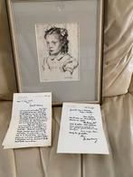 Portret door isidoor mens met brieven uit 1972/1973, Antiek en Kunst, Ophalen