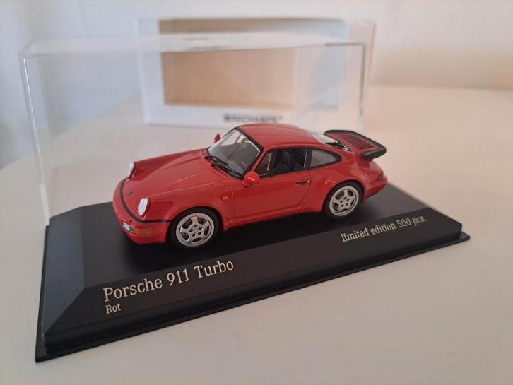 Porsche 911 964 TURBO Minichamps 1/43 Nieuw 1 van 500 stuks, Hobby en Vrije tijd, Modelauto's | 1:43, Nieuw, Auto, MiniChamps