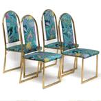 Set van 4 vintage Hollywood Regency eetkamerstoelen, Vier, Ophalen of Verzenden