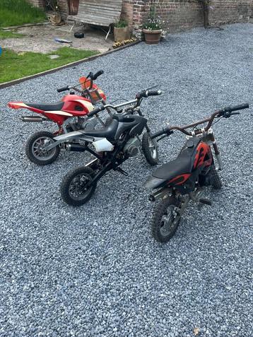 3x Pocketbike 50cc (2-takt) – Project – €180, Ophalen, Gebruikt, Pitbike, 50 cc