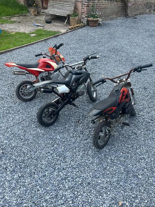 3x Pocketbike 50cc (2-takt) – Project – €180, Fietsen en Brommers, Minibikes, Midibikes en Pitbikes, Gebruikt, Pitbike, Ophalen