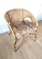 Vintage rotan stoel - boho style, Huis en Inrichting, Ophalen, Gebruikt, Riet of Rotan, Bohemian