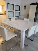 Dining room table and chairs, Huis en Inrichting, Ophalen, 150 tot 200 cm, Vierkant, Zo goed als nieuw