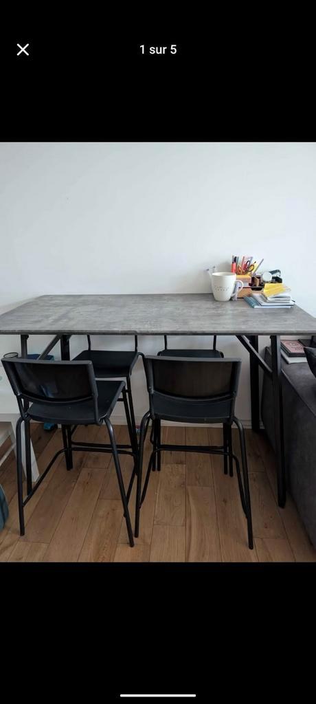 Hoge mooie bartafel met stoelen, Huis en Inrichting, Tafels | Statafels, Zo goed als nieuw, Ophalen