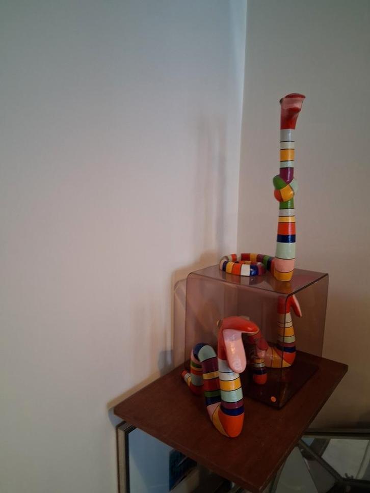 Niloc Pagen: papieren slangen. 4 stuks., Antiek en Kunst, Kunst | Designobjecten, Ophalen of Verzenden