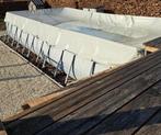 Piscine 3,66m x 7,32m + filtration + pompe à chaleur + bâche, Jardin & Terrasse, Piscines, 300 cm ou plus, Enlèvement, Utilisé