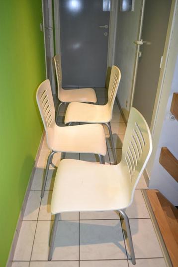 eetkamerstoelen  set   4   stuks wit   beschikbaar voor biedingen