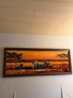 Prachtig groot foto/schilderij met kader 1,60 m op 63 cm, Huis en Inrichting, Ophalen, Zo goed als nieuw, Schilderij