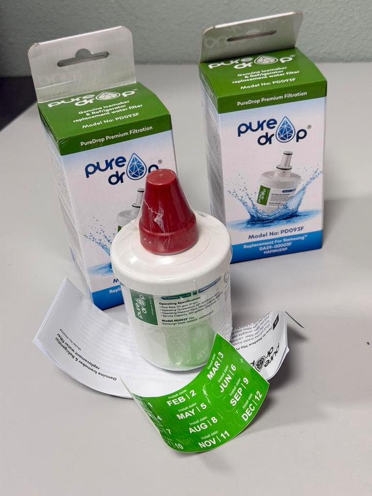 2x PureDrop PD093F Waterfilter Samsung DA29-00003F koelkast, Diversen, Overige Diversen, Nieuw, Ophalen of Verzenden