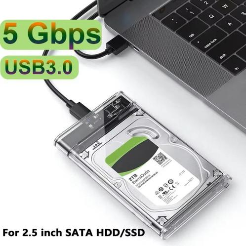 USB3.0 Externe SATA HDD 5Gbps 2.5 Inch Case met Kabel Transp, Computers en Software, Harde schijven, Nieuw, SATA, Ophalen of Verzenden