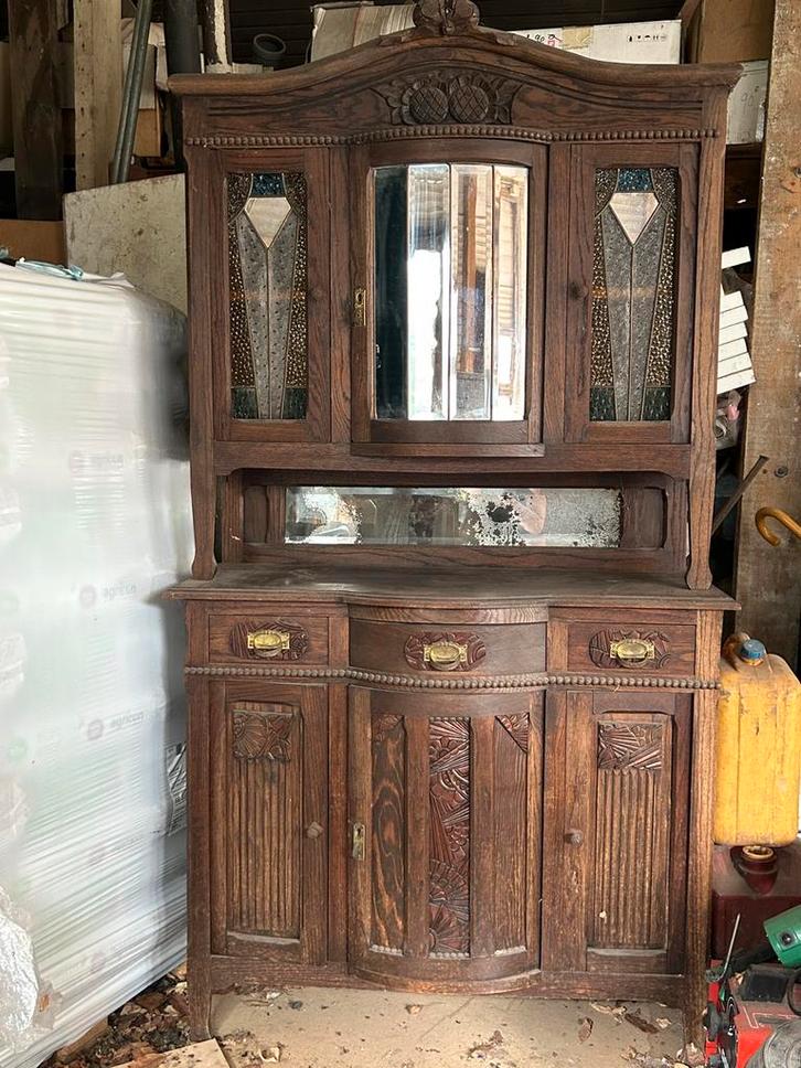 Eiken buffetkast, Huis en Inrichting, Kasten | Buffetkasten, Gebruikt, 200 cm of meer, 100 tot 150 cm, 25 tot 50 cm, Met lade(s)