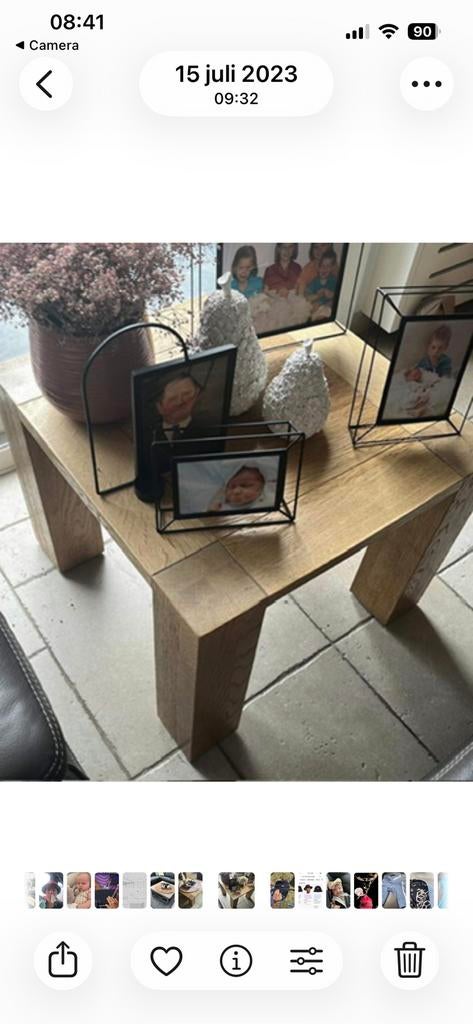 Table basse avec table d'appoint, Enlèvement, 75 cm ou plus, Carré, Comme neuf