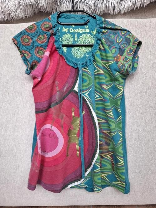 Desigual Blouse coloré à manches courte, Kleding | Dames, Blouses en Tunieken, Gedragen, Maat 36 (S), Ophalen of Verzenden