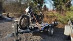Plooibare aanhangwagen Cochet voor 2 motoren zwart, Ophalen, Zo goed als nieuw