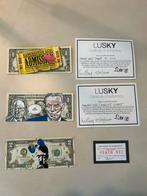 Prachtige Popart (dollar art) Lusky & Death NYC + cetificaat, Antiek en Kunst, Ophalen of Verzenden