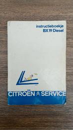 Citroën BX19 Diesel instructieboekje 1984, Ophalen of Verzenden