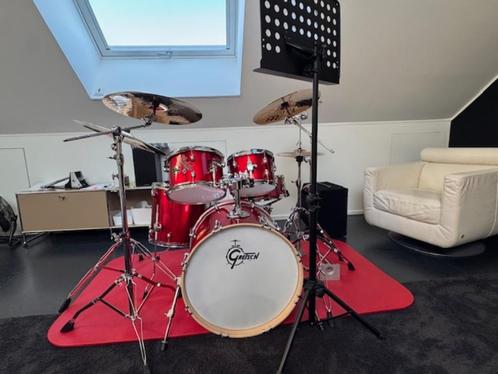 Batterie acoustique Gretsch + cymbales Meinl – Excellent éta, Muziek en Instrumenten, Drumstellen en Slagwerk, Zo goed als nieuw