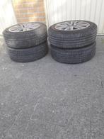 4 Occasie banden met stalen velg en sierschijven, Auto-onderdelen, Banden en Velgen, Ophalen, Gebruikt, 16 inch, Banden en Velgen