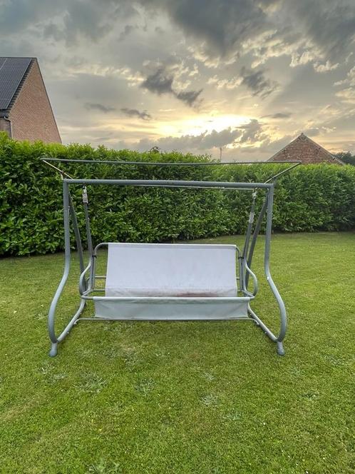Tuinschommel, Tuin en Terras, Tuinbanken, Zo goed als nieuw, Metaal, Schommelbank, Ophalen
