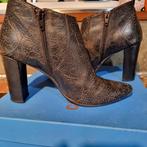 Bruine leren laarsjes, Kleding | Dames, Ophalen of Verzenden, Gedragen, Bruin