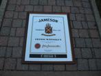 Jameson spiegel Irish Whiskey zwarte boord houten kader., Reclamebord, Zo goed als nieuw, Ophalen