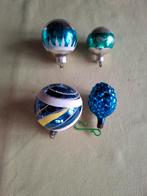 Set blauw groene vintage kerstballen €5 / stuk, Ophalen of Verzenden, Zo goed als nieuw