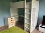Hoogslaper wit/hout IKEA, Enfants & Bébés, Chambre d'enfant | Lits superposés & Lits mezzanines, Comme neuf, Enlèvement, Lit mezzanine