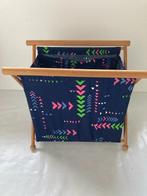 Vintage breimandje in hout en textiel ( sixties ) opvouwbaar, Ophalen of Verzenden