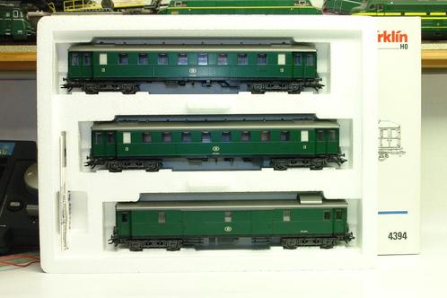 MARKLIN 4394 SNCB NMBS 3 VOITURES EPOQUE VAPEUR HO, Hobby en Vrije tijd, Modeltreinen | H0, Zo goed als nieuw, Wagon, Gelijkstroom of Wisselstroom