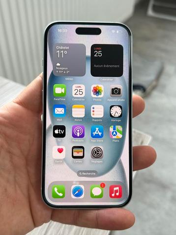 iPhone 15, 128Gb Bleue état magasin!! Vd/éch S25/25 ultra beschikbaar voor biedingen