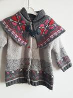 CATIMINI - Joli gilet long/manteau gris et rose - T.18 mois/, Fille, Pull ou Veste, Utilisé, Enlèvement ou Envoi