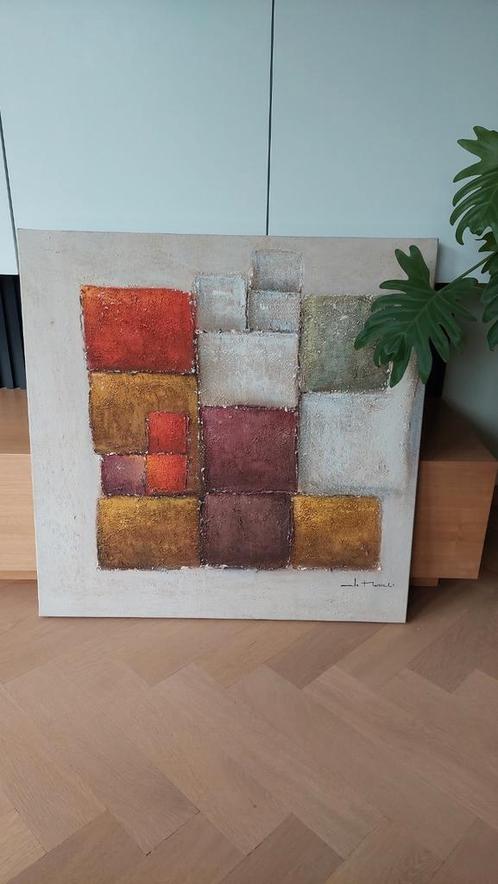 Canvas, olieverf, Huis en Inrichting, Woonaccessoires | Wanddecoraties, Zo goed als nieuw, Ophalen
