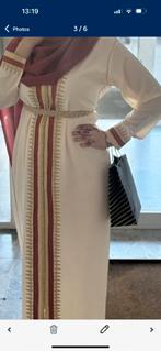 Caftan marocain beige orange, Kleding | Dames, Ophalen, Zo goed als nieuw, Maat 38/40 (M), Beige