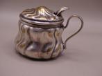 Vintage Duits verzilverd mosterdpotje, Antiek en Kunst, Ophalen of Verzenden