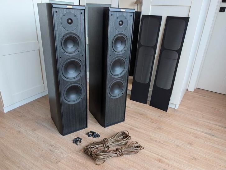 Jamo Classic 8,  max 200Watt, 4 Ohm, 3-weg, als nieuw!, Audio, Tv en Foto, Luidsprekerboxen, Zo goed als nieuw, Front, Rear of Stereo speakers