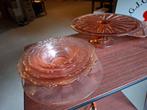 Oudroze vintage feestservies, Huis en Inrichting, Keuken | Servies, Ophalen, Gebruikt, Glas, Overige stijlen