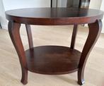 Vintage bijzettafel eik, Gebruikt, 55 tot 75 cm, Ovaal, Hout