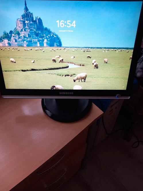 écran Samsung syncmaster 205 bw ou modèle 206 avec les 2 câb, Computers en Software, Monitoren, Gebruikt, In hoogte verstelbaar