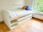 Bed met laden, Huis en Inrichting, Slaapkamer | Bedden, 90 cm, Eenpersoons, Wit, Zo goed als nieuw