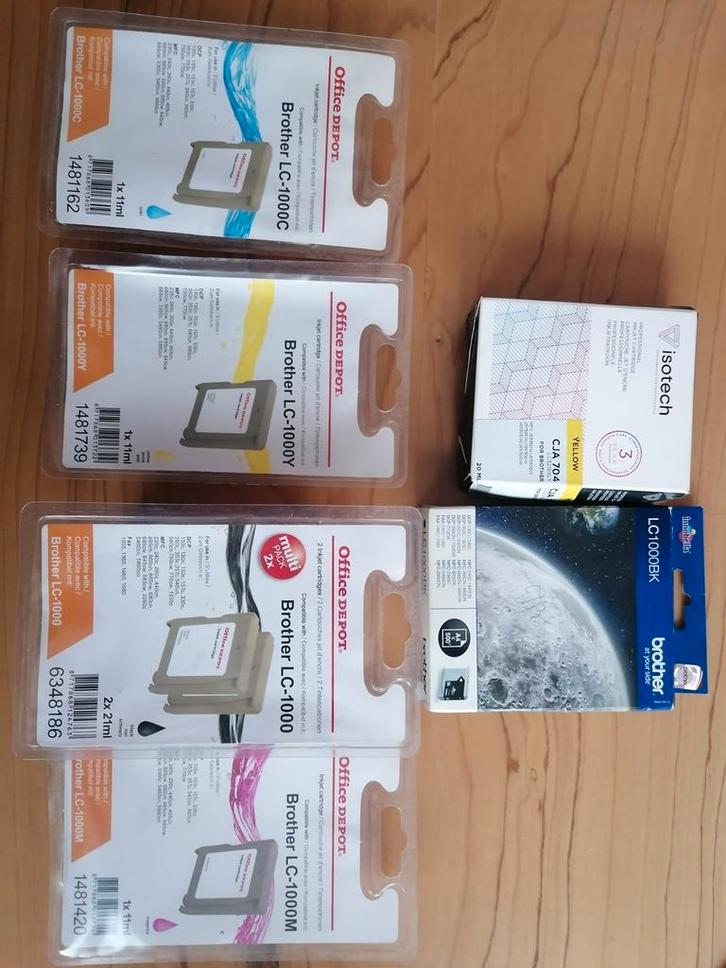 13 Brother LC-1000 inktpatronen, Computers en Software, Printerbenodigdheden, Nieuw, Cartridge, Ophalen of Verzenden