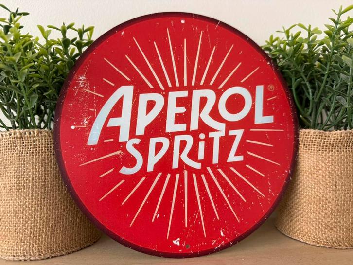 Metalen reclamebord Aperol Spritz, Verzamelen, Merken en Reclamevoorwerpen, Nieuw, Reclamebord, Ophalen of Verzenden