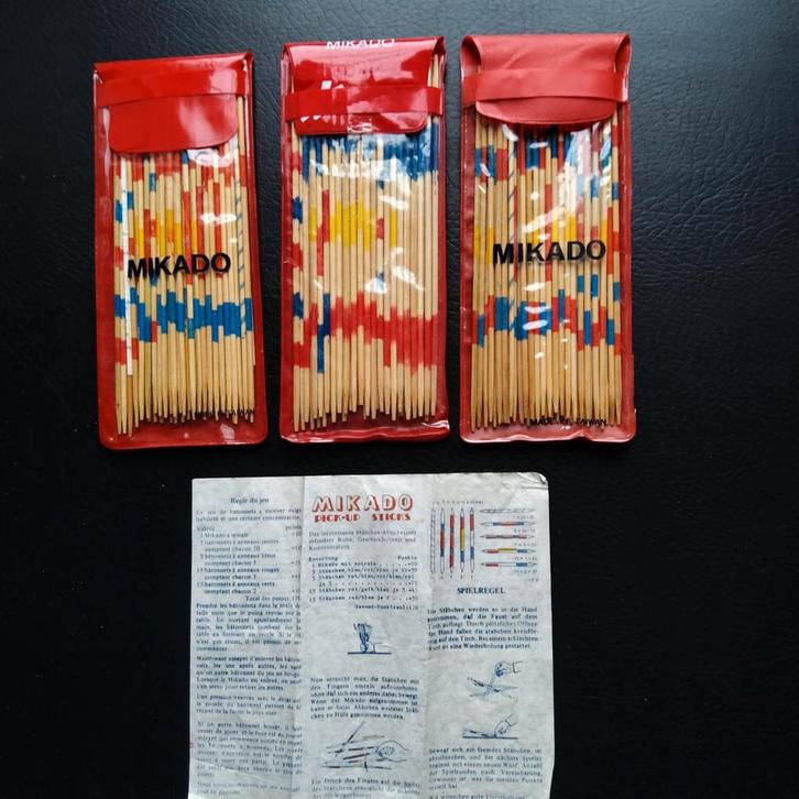 MIKADO: 3 complete setjes. Ook apart T.K., Hobby en Vrije tijd, Gezelschapsspellen | Overige, Zo goed als nieuw, Ophalen of Verzenden