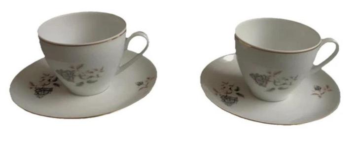 TK THUN CZECHOSLOVAKIA 2x kop en schotel H7xO8,5cm 20cl set, Huis en Inrichting, Keuken | Servies, Zo goed als nieuw, Verzenden