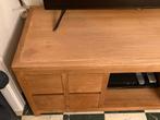 Houten tv-meubel teak met laden, Huis en Inrichting, Kasten |Televisiemeubels, Ophalen, Gebruikt, 100 tot 150 cm, Teakhout