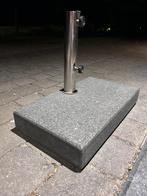 Parasolvoet graniet met inox buis - 31 kg, Ophalen, Gebruikt, Minder dan 1 meter, Parasolvoet