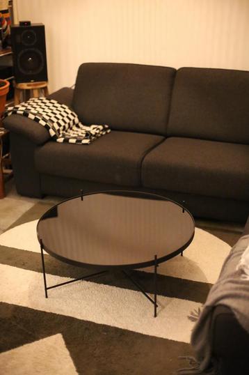 table basse noire verre - black glass living room table beschikbaar voor biedingen