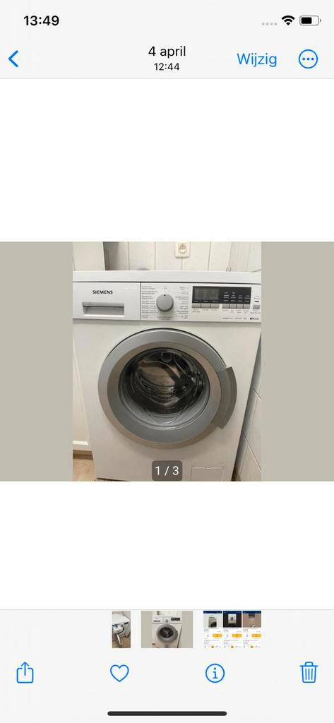 Siemens wasmachine IQ500, Elektronische apparatuur, Wasmachines, Voorlader, Ophalen