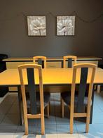 Dressoir + Eettafel + 4 stoelen, Huis en Inrichting, Complete eetkamers, Ophalen, Gebruikt, Gelakt hout, 8 stoelen of meer