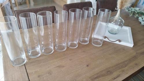 Lot 7 vases cylindriques verre H30 cm déco table mariage, Hobby en Vrije tijd, Feestartikelen, Gebruikt, Ophalen